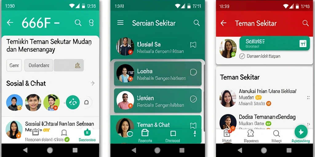 Antarmuka pengguna 666F yang modern dan mudah digunakan.