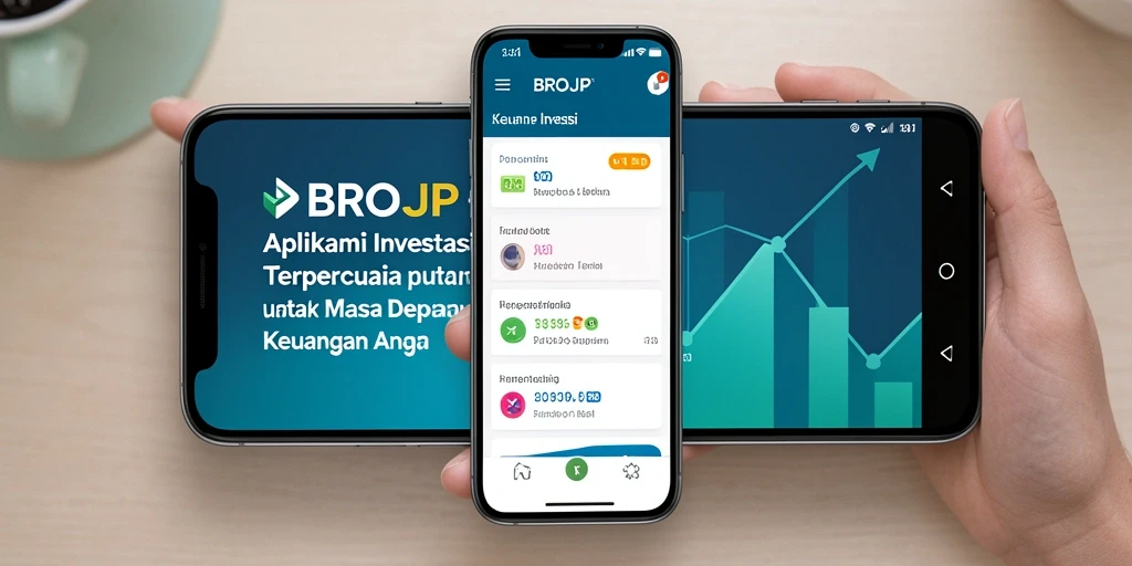 Antarmuka aplikasi BROJP yang ramah pengguna untuk investasi.