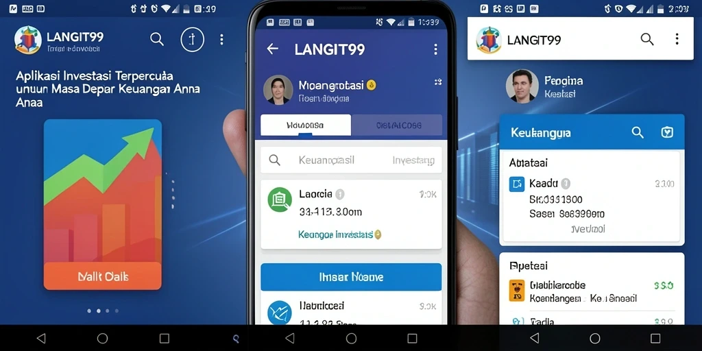 Tampilan antarmuka pengguna LANGIT99 untuk investasi yang intuitif dan informatif.