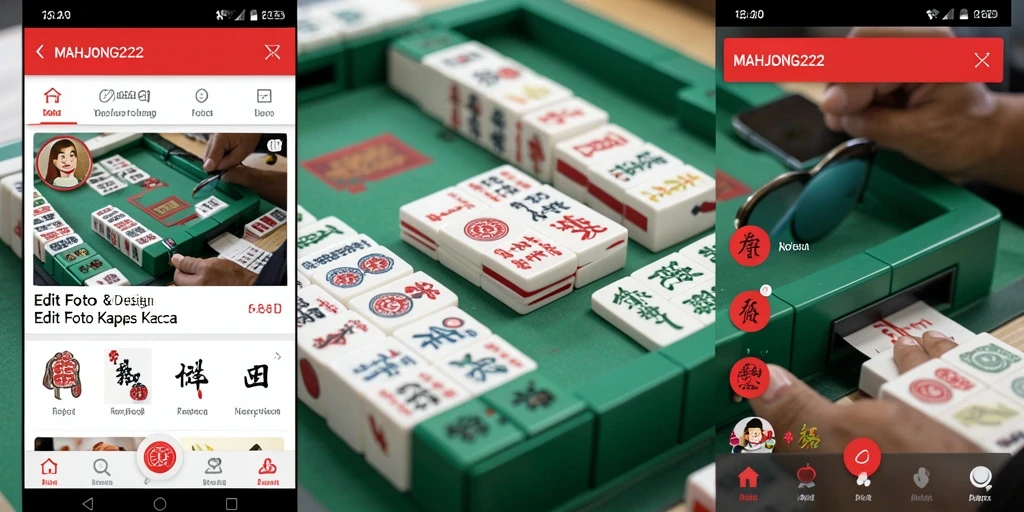 Screenshot MAHJONG222 menampilkan antarmuka pengeditan foto yang intuitif.