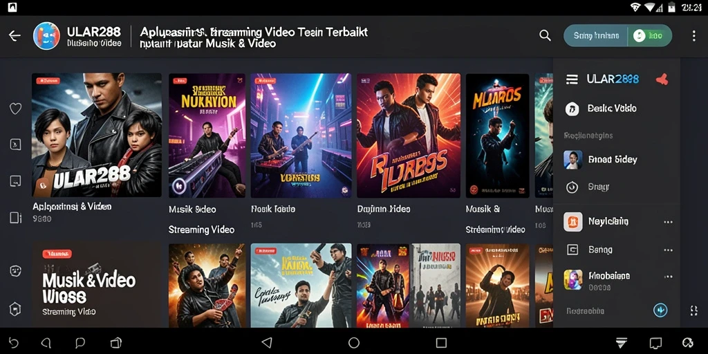 Antarmuka menarik ULAR288 untuk Streaming Video berbagai genre.