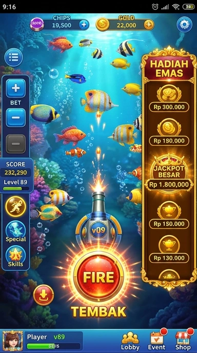 v89 tampilan beranda